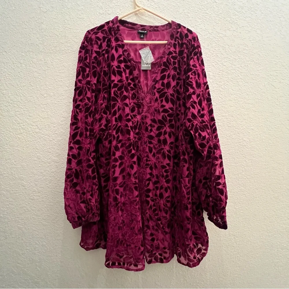 Torrid Velvet Tunic Top - Picture 1 of 5